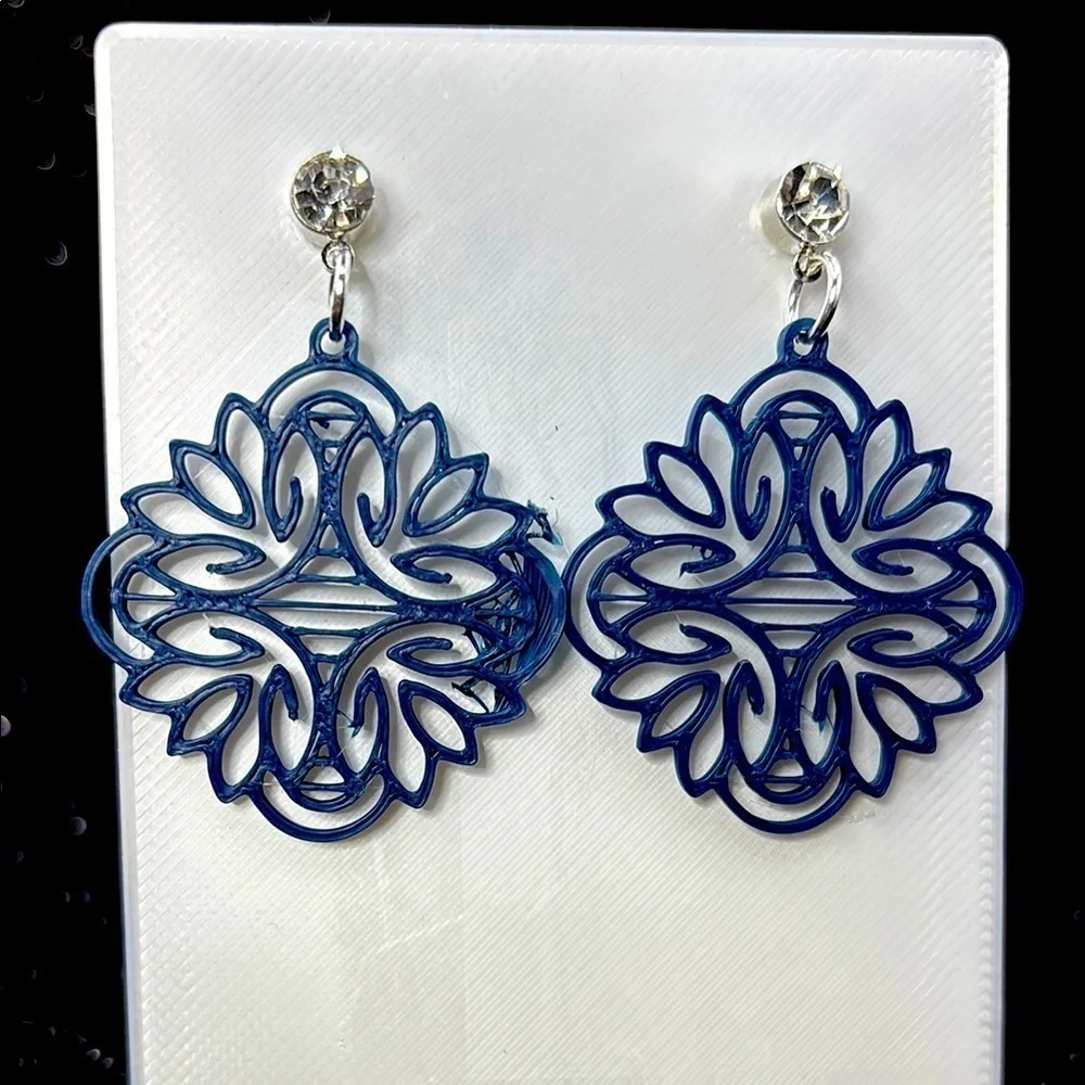 The Petal Flick Blue Earrings